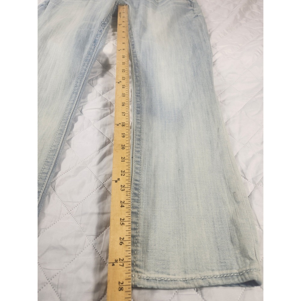 Salvage Jeans Mens 34x28 Mayhem Straight Regular Fit Whiskers Faded Denim 34S - Picture 12 of 15